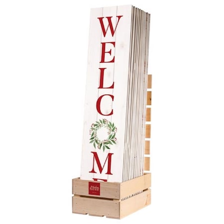 P. Graham Dunn Marble Acacia Coaster Set P Graham Dunn 47 in. Christmas and Halloween Assortment Porch Signs ACE-PNLPDQ-01